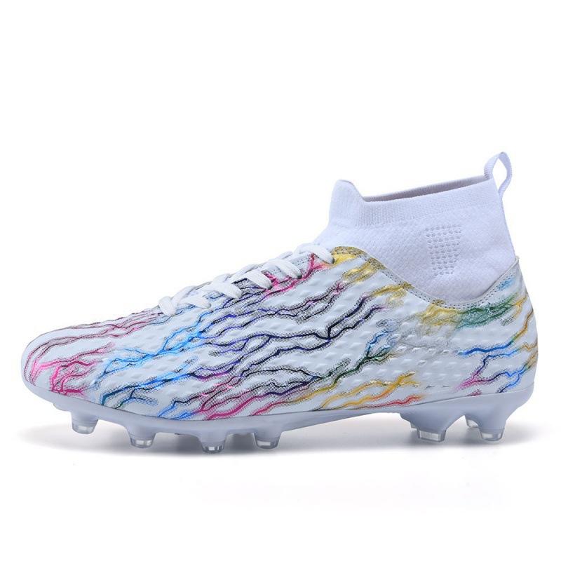 High-top Football Shoes Tf Broken Nails AG Long Nails Leather Feet Men and Women Children Youth Students Adult Sports Training Shoes