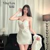 Sex Underwear Sexy Belt Chest Pad Suspender Lace Hollow Back Nightgown Two-piece Set