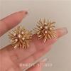 2025 Exquisite French Retro Metal Snowflake Zirconia Stud Earrings - Light Luxury Fashion Accessory
