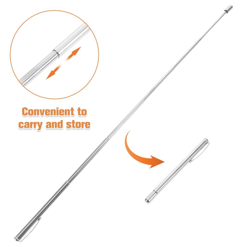VICASKY Music Baton Stainless Music Band Accessories Baton, Steel, Retractable, Conductor, Teaching, Choir, Durable, Lightweight, Concert,