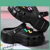 Sandals And Womens Summer Loose Bottoms Of Thick Bottom Ultra Light Stool Pure Color Beach Sandals