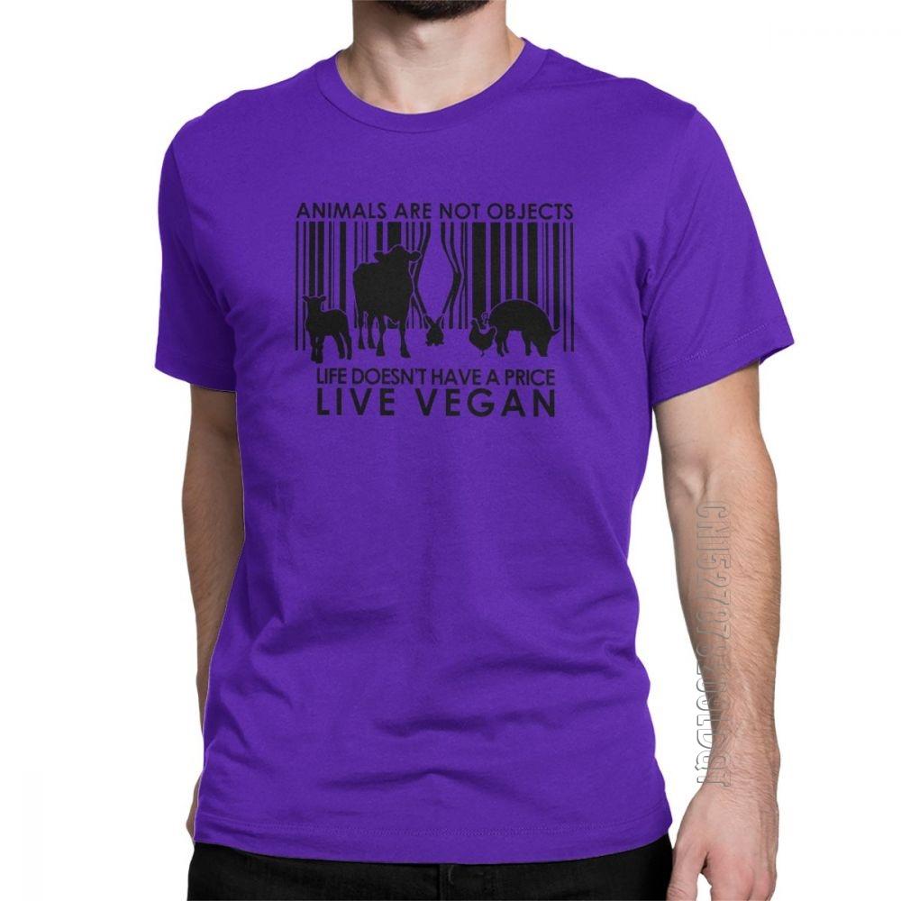 Vegan Tee Shirt Chic Animals Are Not Objects T Shirt Unisex Plus Size Tops Amazing TShirt O Neck Pure Cotton