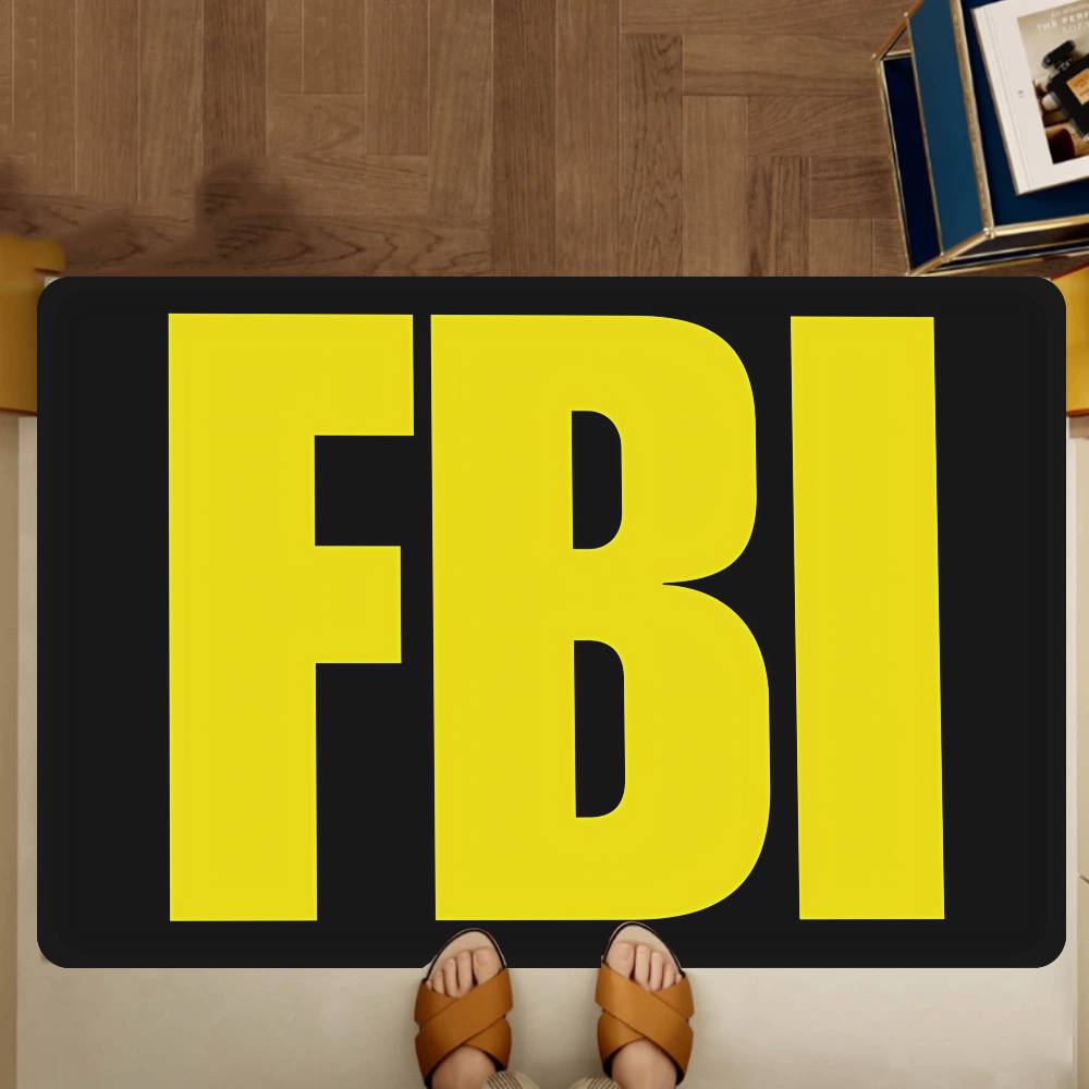 Polizei FBI Zimmerteppiche Retro Mehrfachauswahl Wohnzimmer Küchenteppich Rutschfest Willkommensteppich