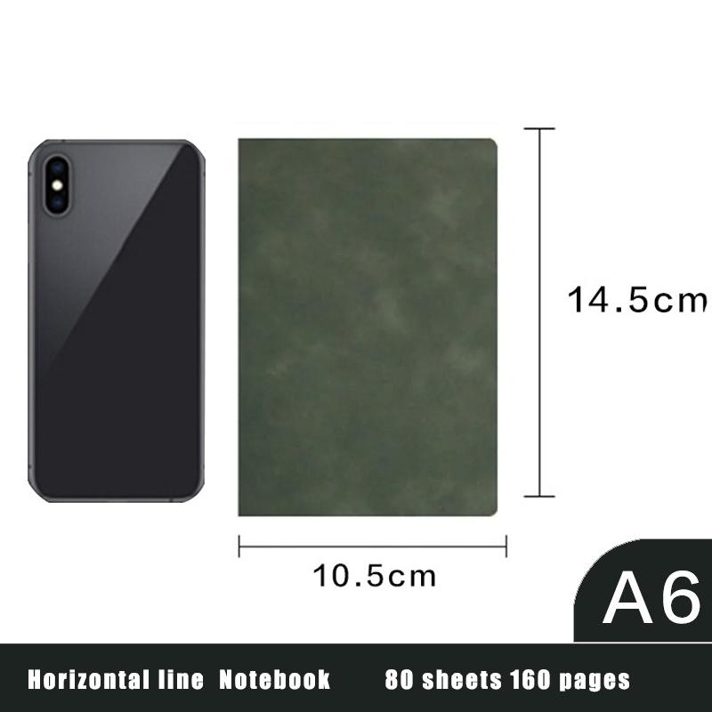 A6 Zesílené poznámky Business Pu zápisník Ovčí kůže 160 stran Linkovaný zápisník