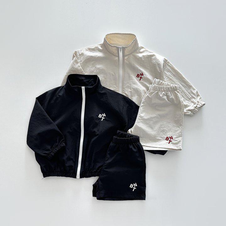 Korean Style 2024 Kids' Casual Letter Jacket & Shorts Set