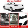 2x Headlights Cover Overlay Vinyl Smoked Black Decals for Dodge RAM 1500 +