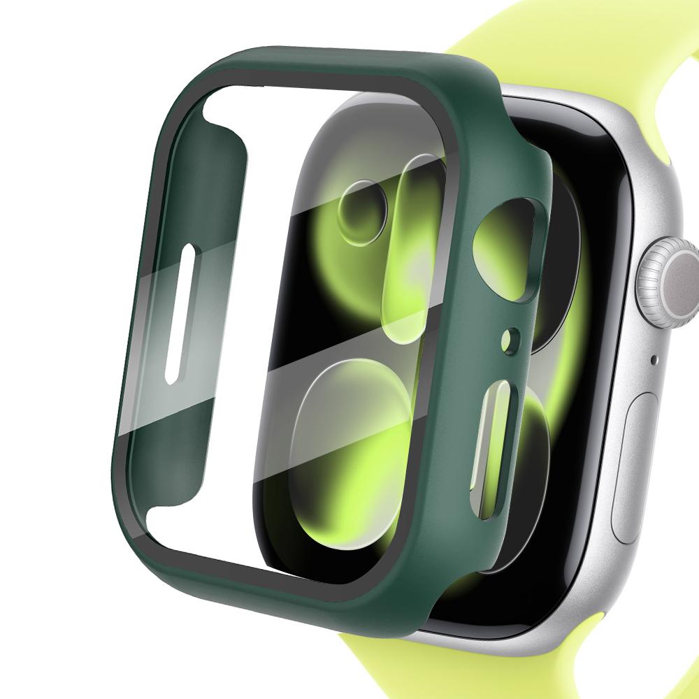 Tempered Glass+Cover For Apple watch series 11 10 9 6 SE3 7 8 5 Case 46mm 42mm 45mm 41mm 44mm 40mm Screen Protector Accessories