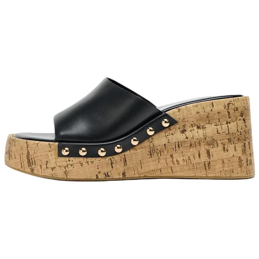 

Zara Легкие туфли-лодочки на высоком каблуке, сандалии-слайды против натирания, женские сандалии, черные 13342510800 37