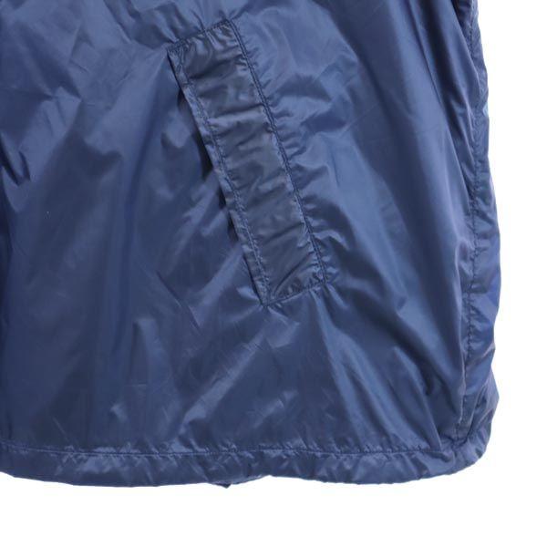 UNUSED Made In Japan Nylon Jacket Navy Blue Pullover Hood Men's Used