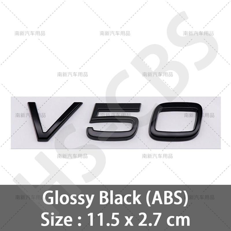Gloosy V40 V50 V60 V90 Emblem Trunk Label Car Stickers For Volvo Accessories Rear Trunk Logo Displacement Decal Car Styling