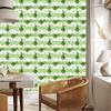 Dinosaurs Wallpaper In Green and Stripes for Living Room and Bedroom 50x1000