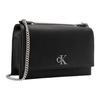Calvin Klein Borsa a Spalla/Crossbody da Pendolare con Patta a Catena e Logo a Lettere PU da Donna Nera DH2806-001