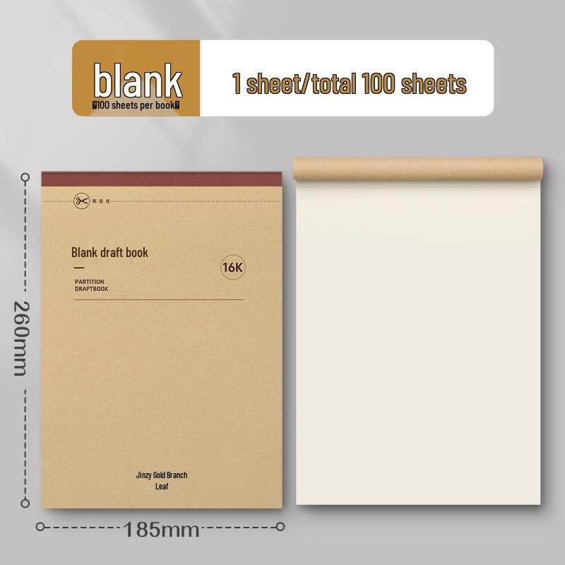 A4 Draft Notebook for Students: Blank Math Paper for Junior High and Calculation Book for University Postgrad Exam Prep