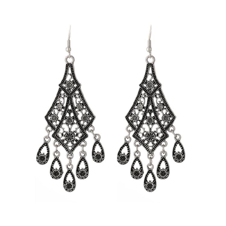

Craftsmans Crafted Floral Tassels Dangle Earrings Elegant Design Zinc Alloy for Women 1