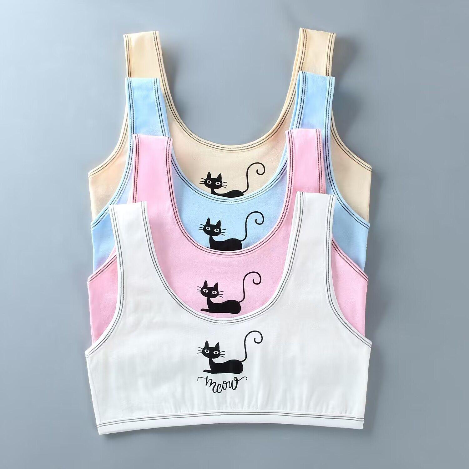 

Подростки Девочки Спортивный бюстгальтер Catoon Нижнее белье Беспроводные девочки Спортивный бюстгальтер 8-14 лет