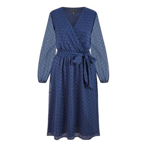 Mela London Womens/Ladies Dobby Spotted Wrap Dress