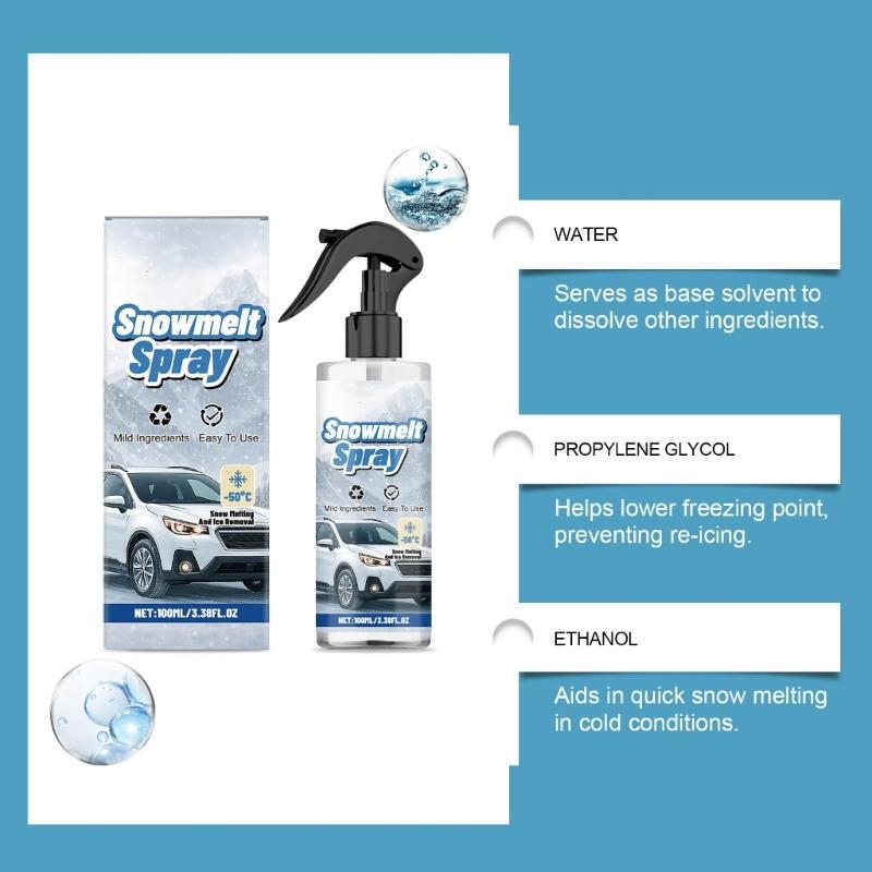Fast Acting 100ml Ice Removal Sprayer Prevents Frosts Formation On Vehicle Glass And Refrigerator Surfaces