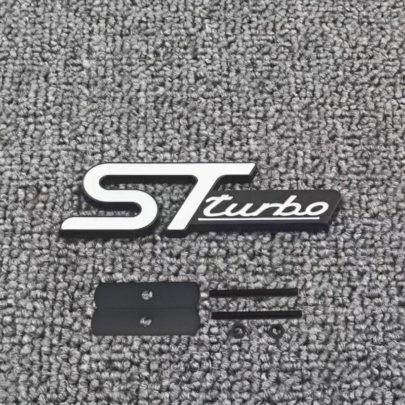 3D Metal STLine STTurbo Logo Emblem Decal Front Grill Fender Side Badge Sticker for  Kuga Fiesta Mondeo and Other Automobile Brands