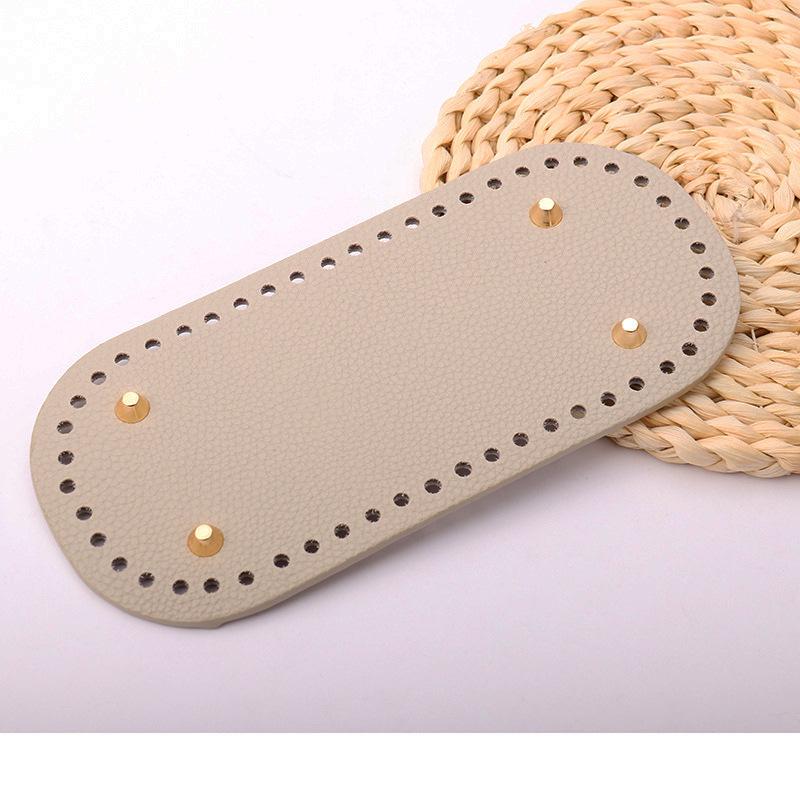 Oval Leather Crochet Bag Base - Hardened Handmade DIY Woven Bag Bottom Plate