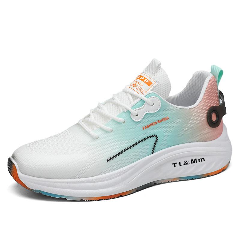 Men's Shoes New Breathable Mesh Surface Flying Woven Fashionable Shoes Youth Student Sports Casual Shoes Running Shoes