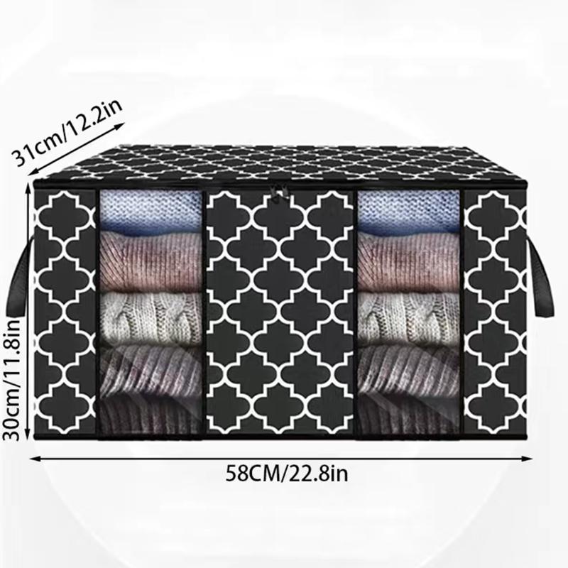 1pcFabric clothing storage bag quilt storage moving packing bag home bedroom foldableable clothes storage bag