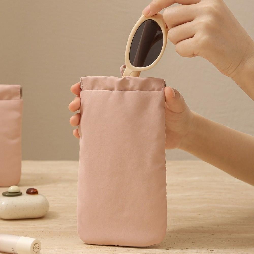 Portable Eyewear Storage Bag Soft Earphone Bag Automatic Closing Makeup Pouch Reading Glasses