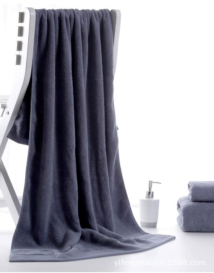 Manufacturer Sells Adult Thickened Wide Forged Bath Towels Made Pure Cotton Long-staple Solid Pattern Soft Absorbent for Hotel