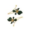 Openwork Upper Arm Cuff with Two Irregular Flowers, Intersecting Gold-Tone Bands, Rounded Ball Ends, and Clasp-Free Wear