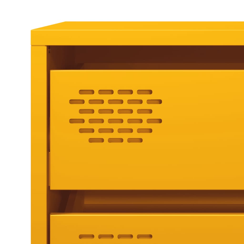 Sideboard Mustard Yellow 68 X 39 X 58.5 Cm Cold Rolled Steel