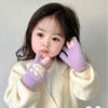 Plush Kids Knitted Gloves Cute Cartoon Windproof Gloves  for 1-5 Years Old