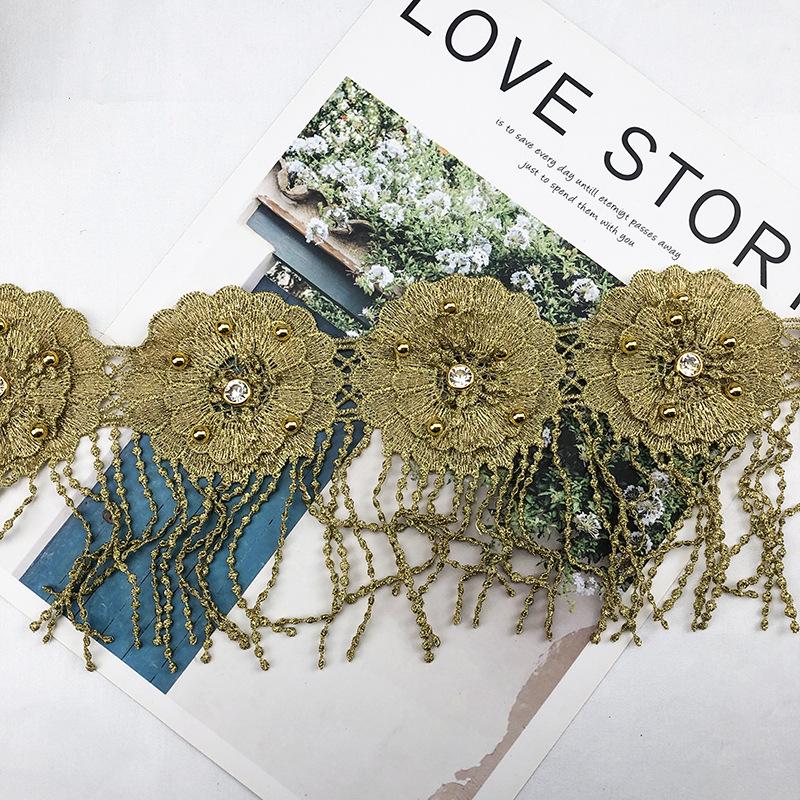 

Материалы для рукоделия 10 ярдов кружева для вышивки, водорастворимое кружево, фейерверк, подвесные бусины, украшения, одежда, аксессуары, кружево 12.5cm/5 yards