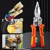 9-in-1 Multi-function Wire Stripper Electricians Voltage Testing Cable Cutting Scissors Crimping Pliers