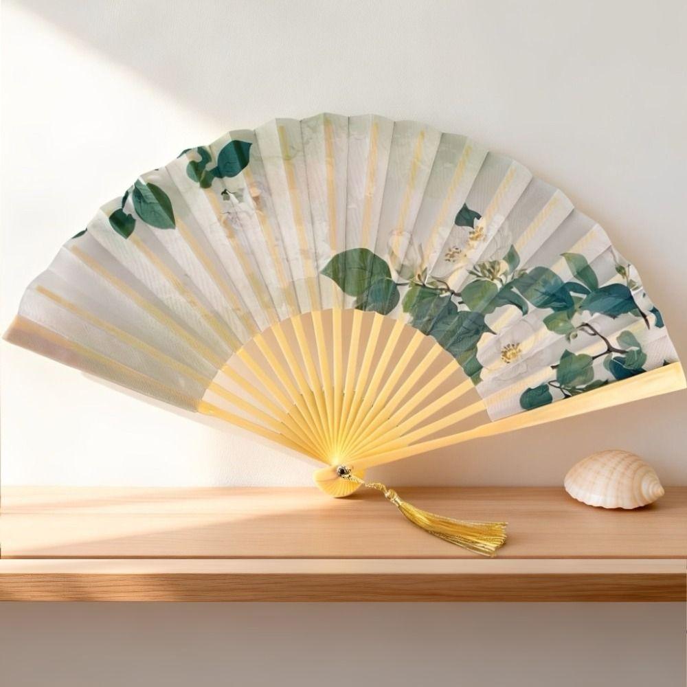 Cloth Folding Handheld Fan Chinese Style Decorative Fan Photo Prop Dance Fan Party