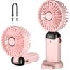 Handheld Fan, USB Rechargeable Portable Mini Fan, 5 Speed Small Pocket Fan with Base, 4000mAh Battery Foldable Desk Fan for Office, Outdoor
