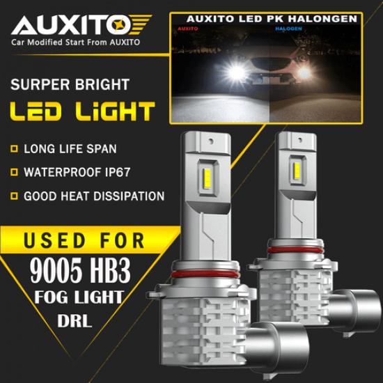 2X 9005 LED Fog Light 360° Beam Bulb High Power 6500K Headlight Conversion