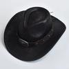 Faux Leather Cowgirl Hat Studded Bullhead Jazz Hat Trendy Sombrero Hat  For Men Women