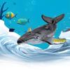 12-Piece Mini Farm Animals & Marine Animal Figure Set - Realistic Animal Models for Farms, Livestock Farms, and Marine Life - Made of PVC Plastic -