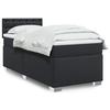 VidaXL Slat Bed Base with Mattress Black 90x190 Cm Faux Leather, Bed, Platform Bed, Panel Bed, Furniture of 3286100