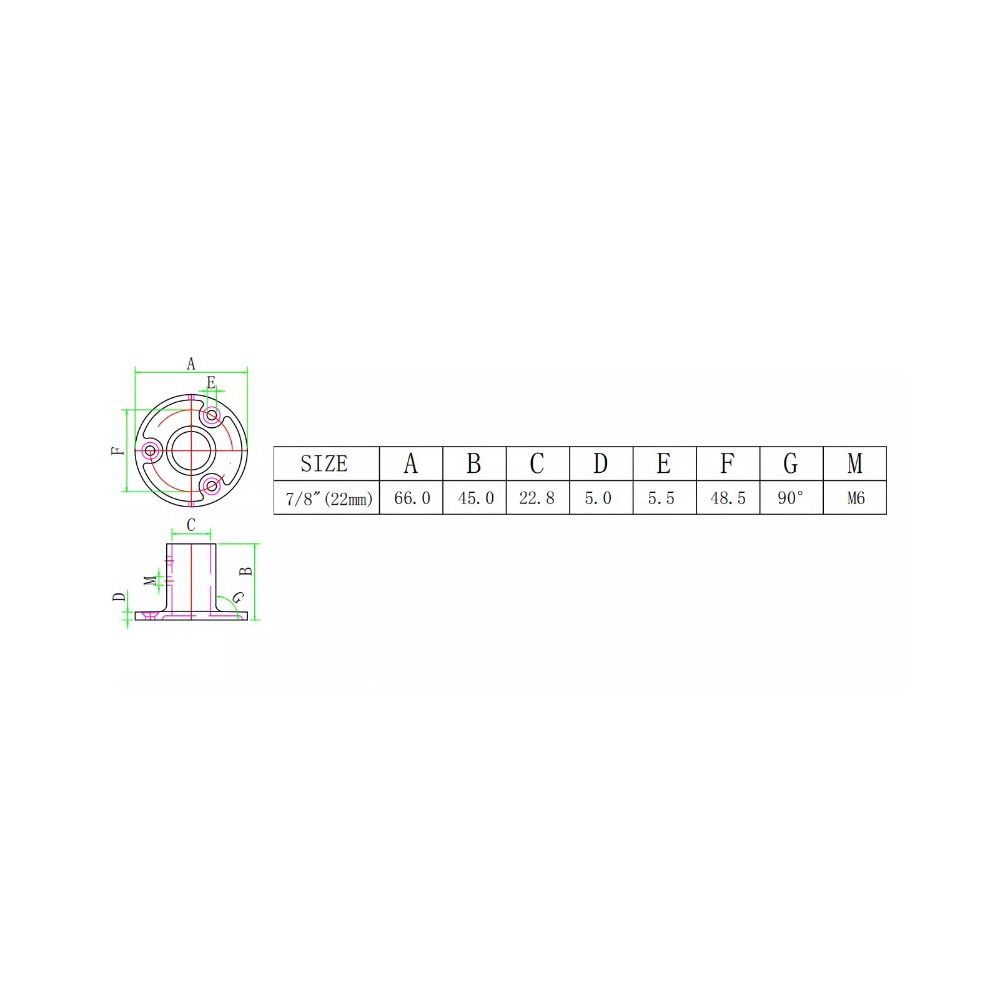 22MM Stainless Steel Round Base 7/8'' Tube Marine Hand Rail Base Boat Handrail Fittings  Yachts