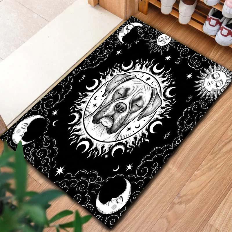 

Sun Moon Animal Pattern Square Carpet,Area Rug,Carpet Rug for Living Room Bedroom Sofa Playroom Decor,Non-slip Floor Mat,Holiday Birthday Gifts 60cmx90cm