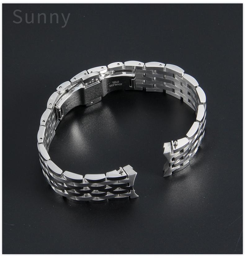 For Tissot 1853 Weiyi Series T038 Original Replace Accessories T038430a Men's Machinery 19mm Silver Waterproof Watchbands