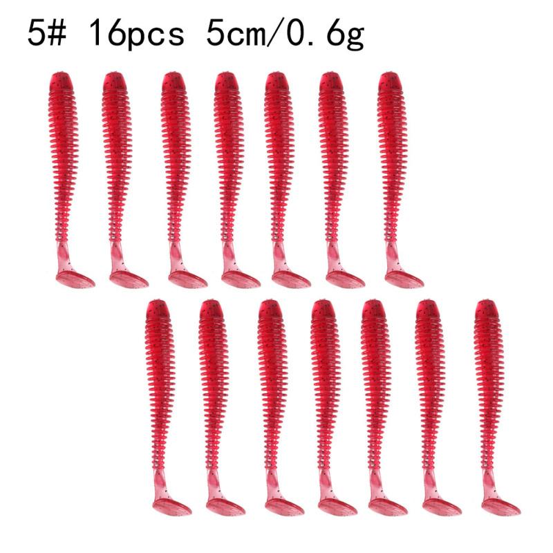 10/16 sztuk przynęty wędkarskie 5 / 7,5cm T śruba ogonowa przynęta wędkarska miękka przynęta bioniczna sztuczna przynęta silikonowa