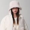 Solid Color Winter Fisherman Hat Anti-cold Plush Bucket Cap Ushanka Plush Panama Hat  Outdoor