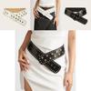 Punk Style Rivet Belt With Metal Buckle For Fashionforward Streetwear