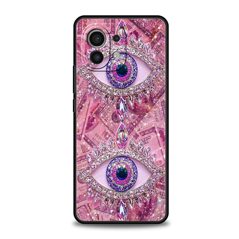 Fashion Eyelashes Eyes Phone Case Cover for Xiaomi Mi 17 15 14 13 12 11 Ultra 15T 14T 13T 12T 11T Pro Lite 5G Soft TPU Shell Bag