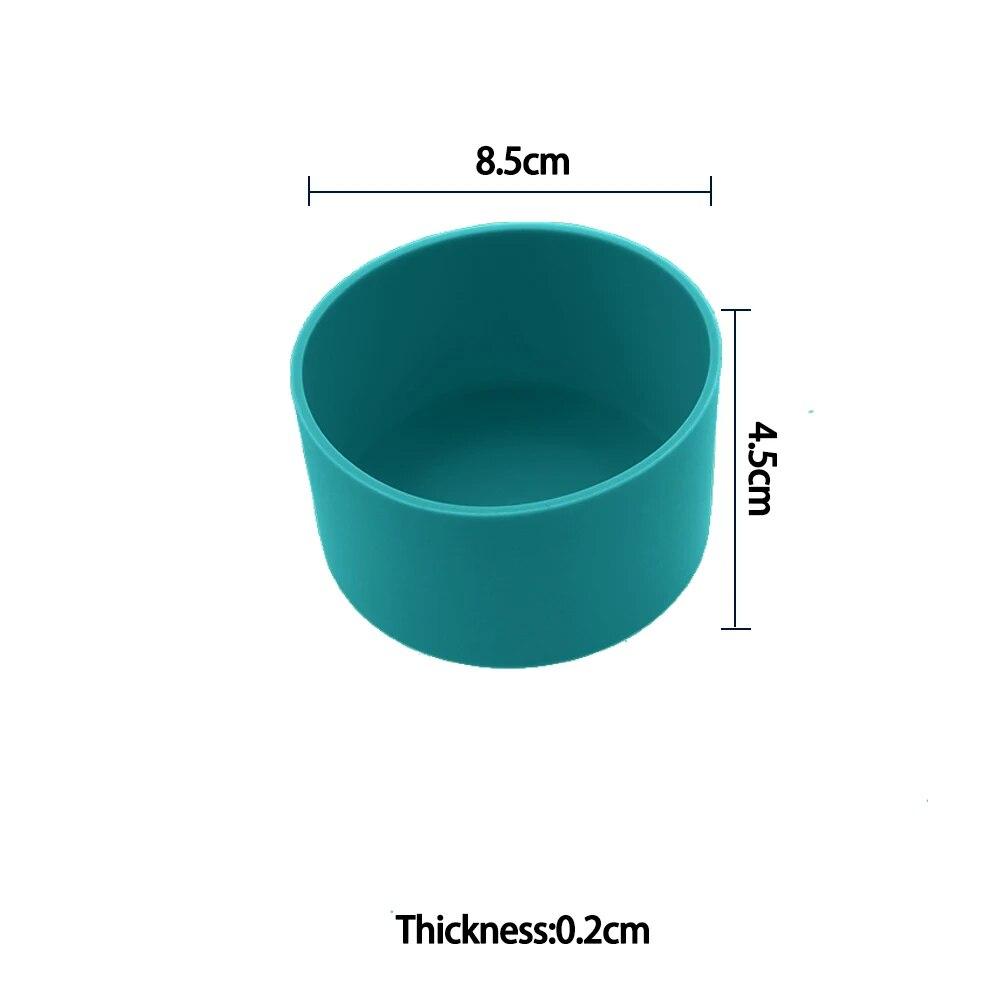 1 Stück 8,5 cm weiche Silikon-Becherbodenhülle Schutzhülse für Glaswasser-Teeflasche Anti-Schaden-Zubehör