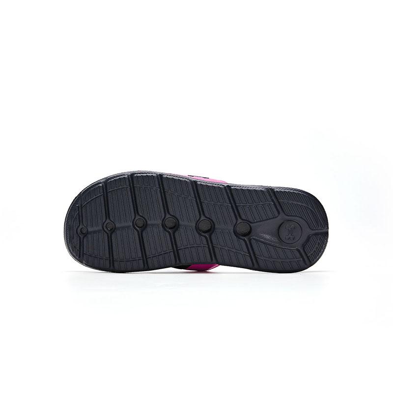Under Armour One Strap Velcro Comfortable Soft Hollow Childrens Slippers Kids Slippers Pink Black 3026039