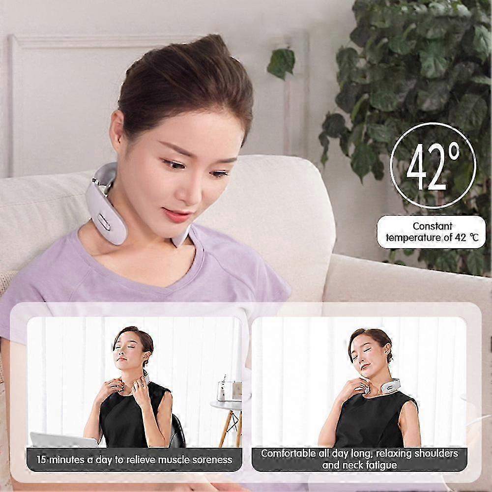 Therahome Neck Massager Portable Relaxnecker Neck Massage Device for Men Women Office Use, Rechargeable Neck Massage Pillow for Pain Relief