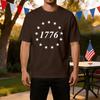 Men's Casual Short Sleeve T-Shirt 1776 Print Lightweight Breathable Fabric Comfortable Fit Summer Wear