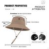 Sun Bucket Hat Fishing Breathable Protection Wide Brim with Inner Hard Shell for Golf Summer